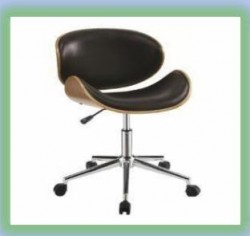 Ghế cafe da chân xoay mạ GCF56