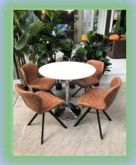 Bàn tròn Tulip chân mạ phi 70 BTL71