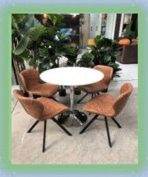 Bàn tròn Tulip chân mạ phi 80 BTL81