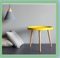 Bàn cafe mặt nhựa chân gỗ BCF32