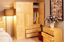 Tủ quần áo 3 buồng gỗ tự nhiên TQA41