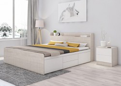 Giường ngủ hiện đại có ngăn kéo bằng gỗ công nghiệp cao cấp GCN48 