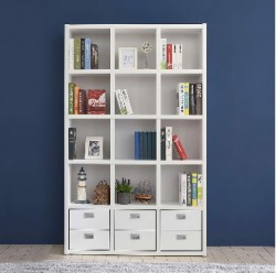 Kệ gỗ đựng sách 5 tầng có ngăn kéo KG06