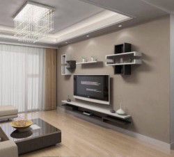 Bộ kệ tivi treo tường sang trọng dài 1m8 KTV04