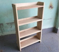 Kệ gỗ tự nhiên đựng sách kiểu đứng KSG74