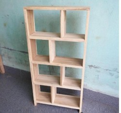 Kệ đứng gỗ tự nhiên để sách và đồ trang trí KSG75