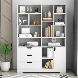 Tủ kệ gỗ đựng sách và tài liệu văn phòng KSG77