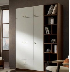 Tủ quần áo liền kệ đẹp sang trọng TQA58