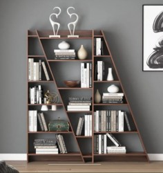 Kệ giá sách gỗ thiết kệ đẹp độc đáo KSG85