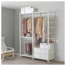 Giá kệ sắt treo quần áo có ngăn kéo MA11