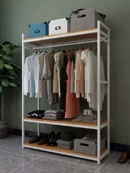 Giá sắt đợt gỗ treo quần áo giá MA15