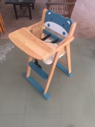 Ghế ăn bột trẻ em gỗ tự nhiên GAB3