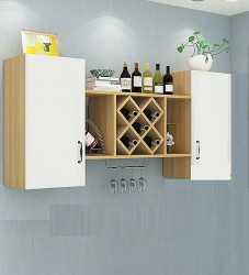 Tủ kệ rượu gỗ treo tường đa năng KR17
