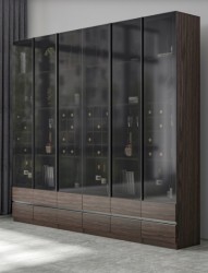 Bộ tủ rượu cánh kính hiện đại sang trọng KR19