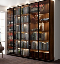 Tủ kính trưng bày sách hiện đại TKK07