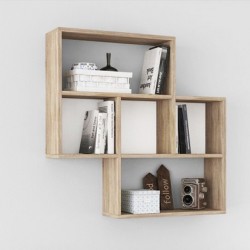 Kệ gỗ trang trí treo tường phòng khách KTT33