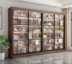 Tủ kính trưng bày sách đẹp hiện đại TKK08