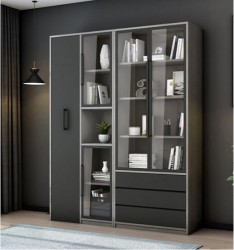 Tủ gỗ cánh kính hiện đại đa năng KG17