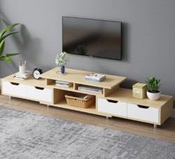Kệ tivi gỗ có ngăn tủ kéo dài 2m KTV28