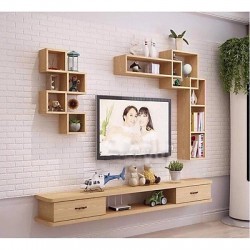Kệ tivi gỗ treo tường đẹp KTV31