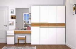 Tủ quần áo liền bàn trang điểm hiện đại TQA75