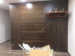 Vách ngăn phòng khách đẹp gỗ MDF VN10