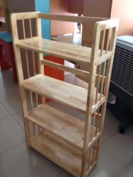Kệ giá sách gỗ thông 4 tầng rộng 640x280x1200cm