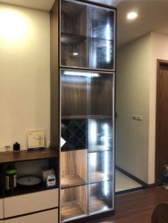 Tủ rượu gỗ MDF cánh kính đẹp KR21 ( Giá chưa có đèn led )