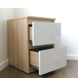 Tab giường gỗ 2 ngăn kéo vát TAB02