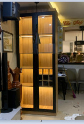 Tủ gỗ đựng rượu trang trí đẹp KR28 (Chưa có đèn led)