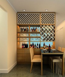 Tủ rượu gỗ vách ngăn phòng kịch trần KR31