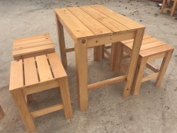 Bàn ghế gỗ cho quán cafe CFG03