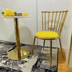Bộ bàn ghế cafe sơn nhũ đồng sang trọng BCF85