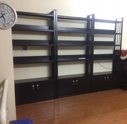 Tủ kệ gỗ khung sắt sơn đựng tài liệu TKS04