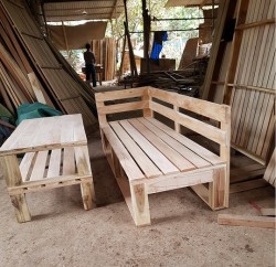 Bộ bàn ghế xếp giường gỗ tự nhiên GG23