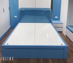 Giường ngủ bọc nệm đầu giường đẹp bằng gỗ công nghiệp GCN75