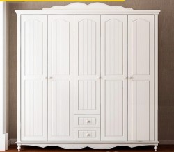 Tủ quần áo tân cổ điển đẹp sơn trắng TQA92