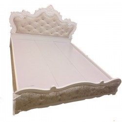 Giường tân cổ điện đẹp sơn trắng GCN84