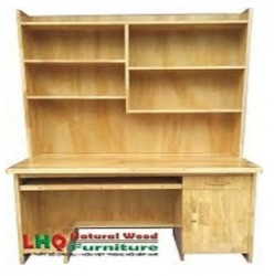 Bàn học gỗ công nghiệp liền giá sách BLG08TN