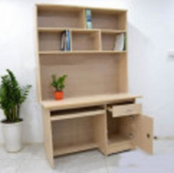 Bàn học sinh cho bé liền giá sách bằng gỗ BLG10-mau383