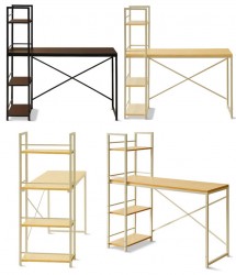 Bàn học kết hợp giá sách BHLG02