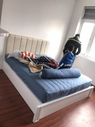 Giường ngủ gỗ công nghiệp bọc da đầu giường kiểu hiện đại cao cấp GCN89