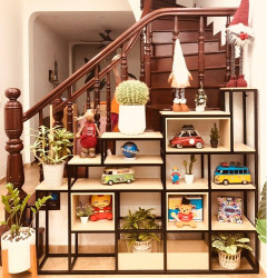 Kệ sắt trang trí để sách phòng khách KGS91