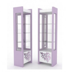 Tủ gỗ kính trưng bày mỹ phẩm có đèn led trang trí TKK39