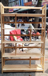 Kệ giá sách gỗ thông tự nhiên GS510