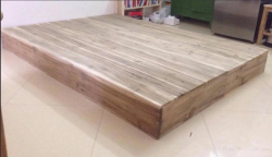 Giường hộp gỗ tự nhiên đẹp cao cấp giá rẻ PTN01