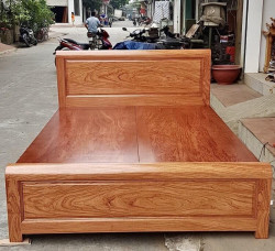 Giường ngủ gỗ hương đá tự nhiên hiện đại cao cấp 1m8 và 1m6 HĐ01