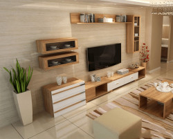 Kệ tivi phòng khách kèm kệ trang trí KTV61