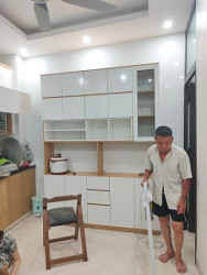 Tủ bếp gỗ công nghiệp đẹp hiện đại KVS48