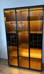 Tủ kệ rượu cánh kính khung nhôm hệ KR43